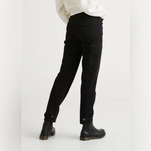 Black DU/ER All-Weather Denim High Rise Barrel Pant | Size 32 - Picture 2 of 8